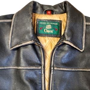 Orvis Distressed Vintage Leather Jacket